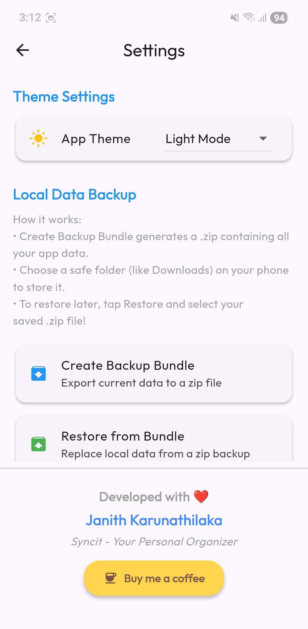 SyncIt App Reminder